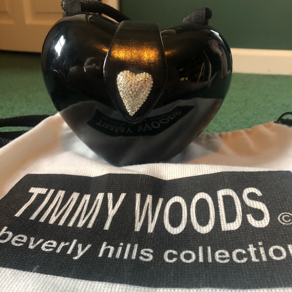 Vintage Timmy Woods Black Heart Locket Purse